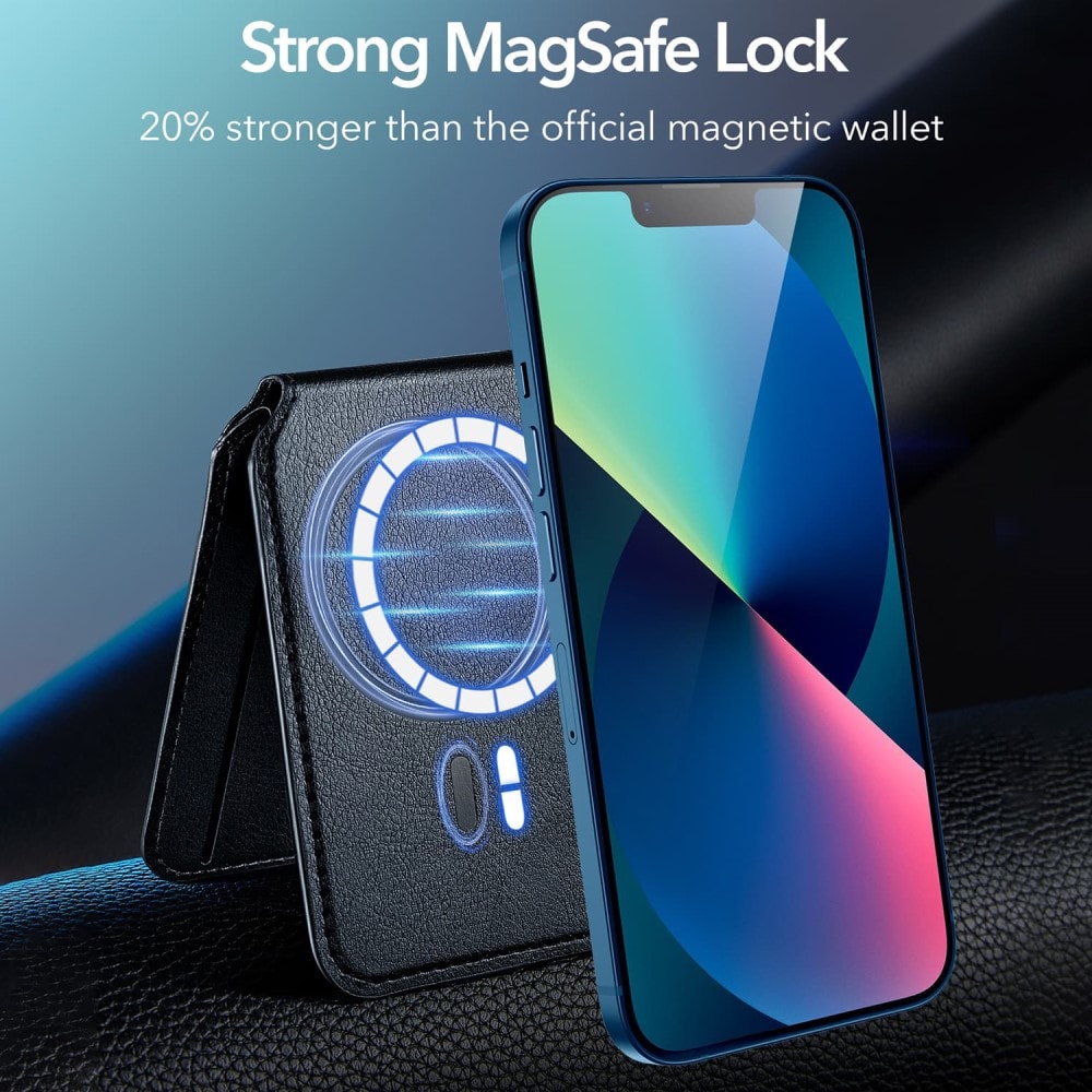 HaloLock MagSafe kortholder med stativ, Black