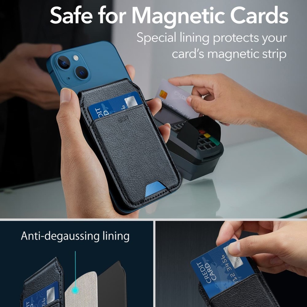 HaloLock MagSafe kortholder med stativ, Black