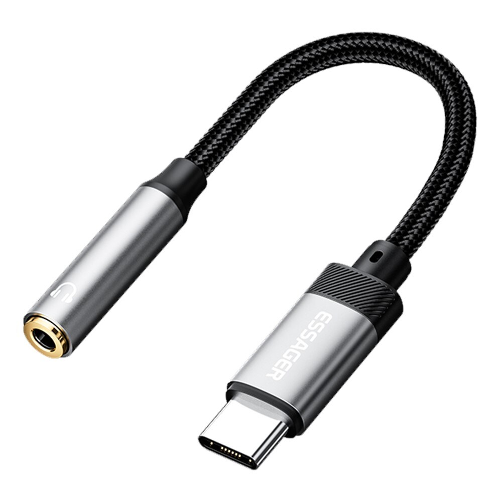 Adapter DAC USB-C til 3.5 mm, Sort