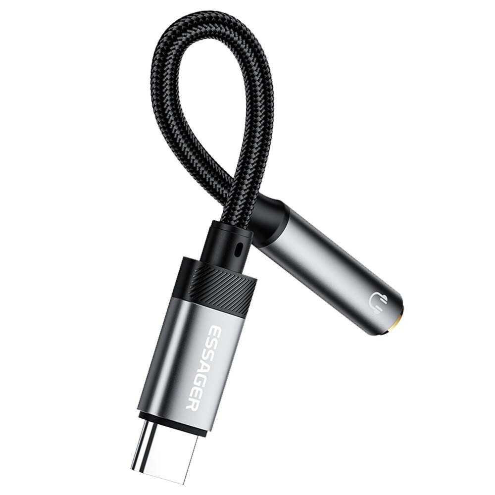 Adapter DAC USB-C til 3.5 mm, Sort
