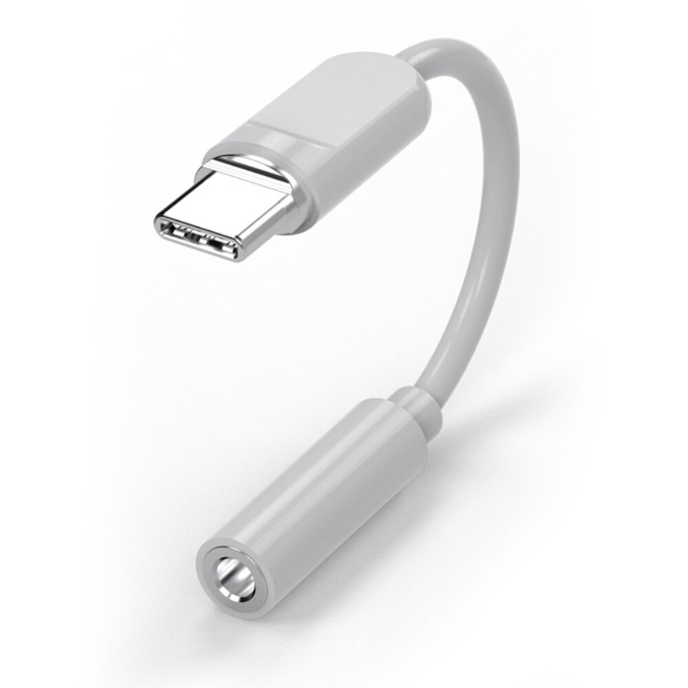Høretelefonadapter DAC USB-C til 3.5mm, Hvid