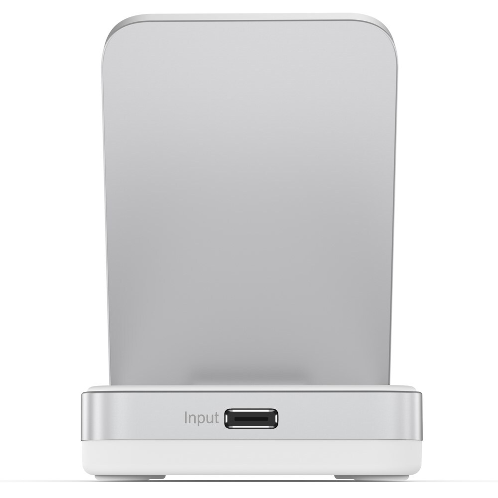 Compact Qi2 Magnetisk trådløs foldbar opladningsstander 2-i-1, Hvid