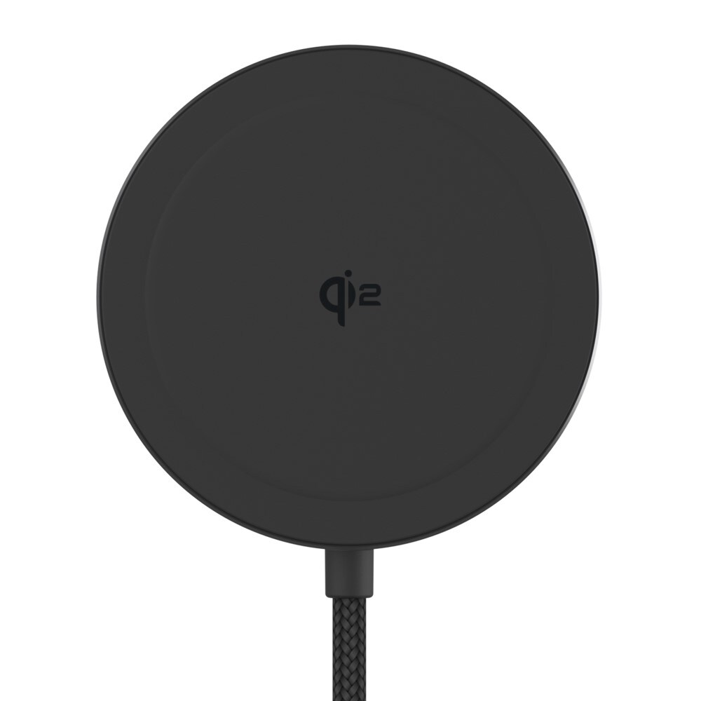 Qi2 magnetisk trådløs oplader 15W, Sort