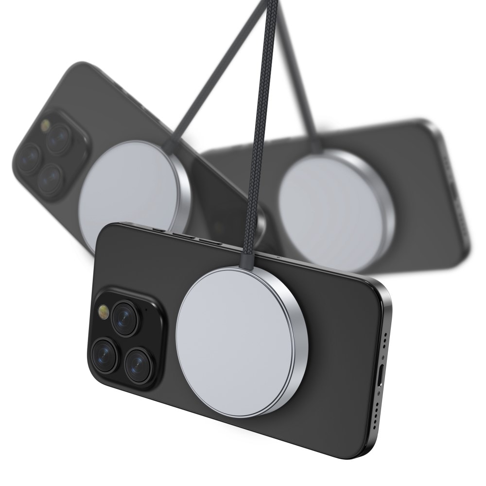 Qi2 magnetisk trådløs oplader 15W, Sort
