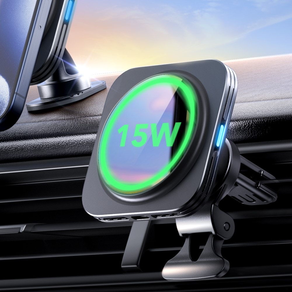 Qi2 MagSafe trådløs biloplader, Sort