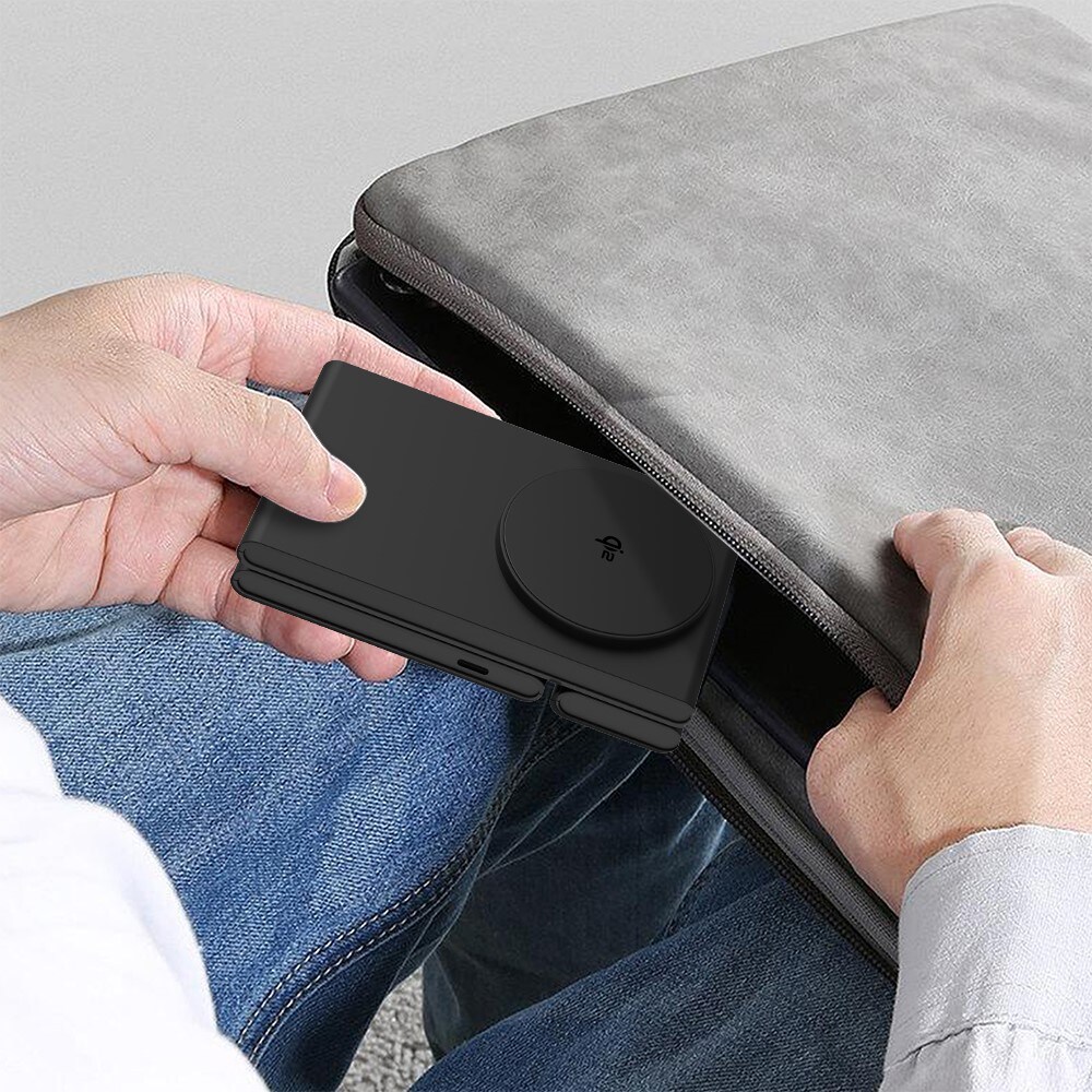 Modern Qi2 magnetisk trådløs foldbar opladningsstander 3-i-1, Sort