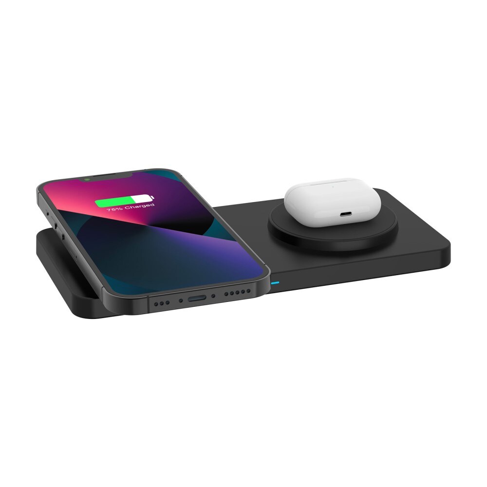 Trådløs magnetisk 2-i-1 oplader 30W, Sort