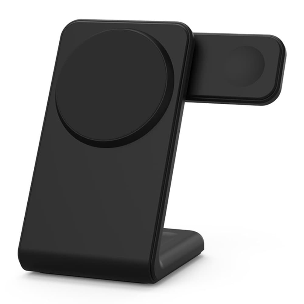 Modern magnetisk trådløs opladningsstander 3-i-1, Sort