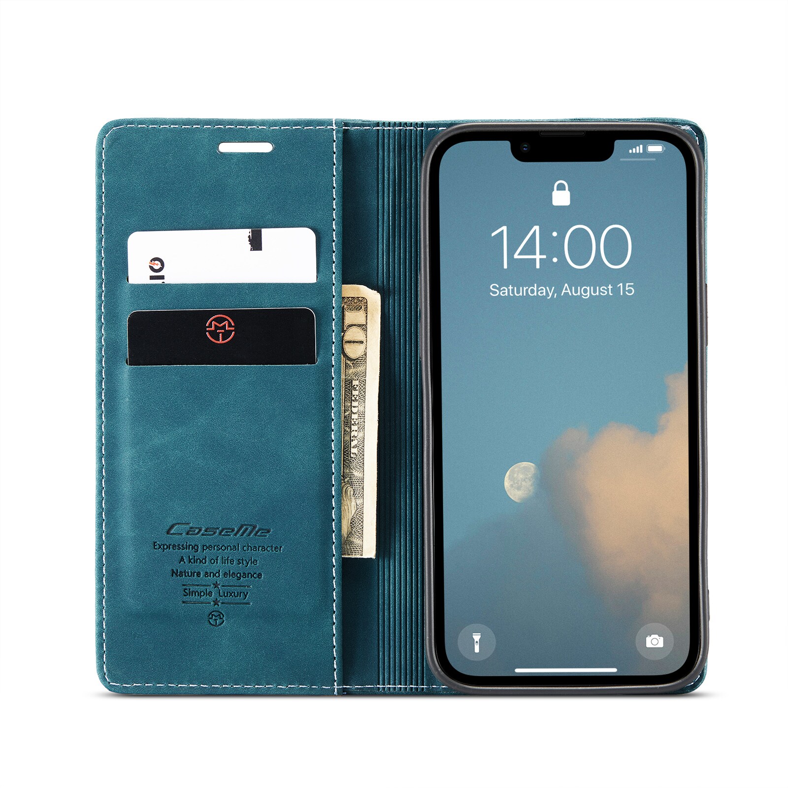 iPhone 16e Slankt pungetui, Blå