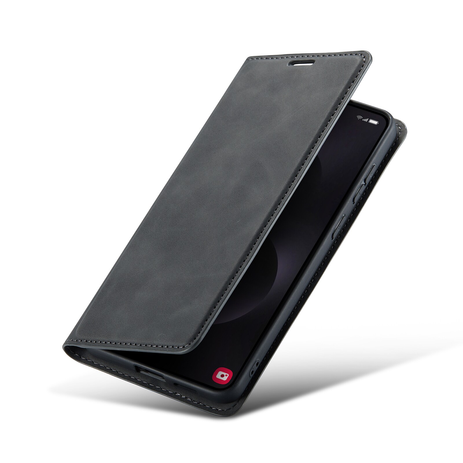 Samsung Galaxy S25 Edge Slankt etui med kortholder, Sort