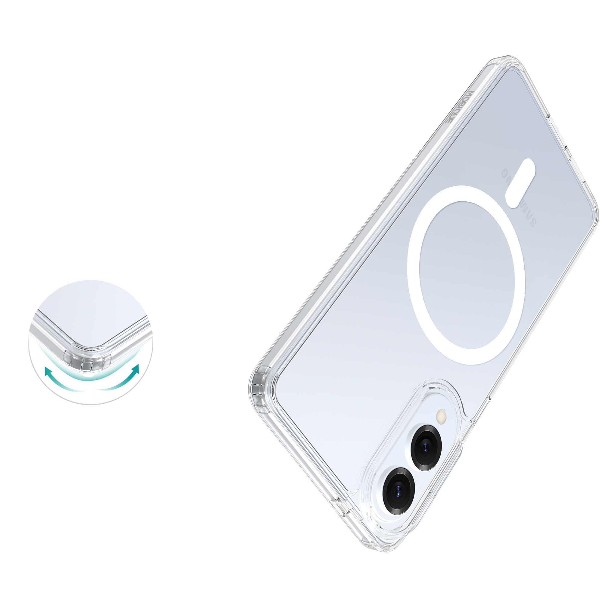Samsung Galaxy S25 Edge MagSafe Hybrid-cover, Gennemsigtig