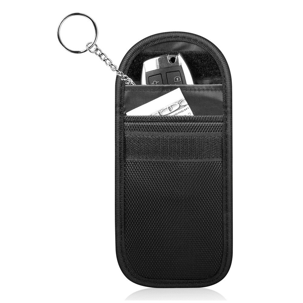 Keyless Go bilnøgletaske med bælteholder og RFID-beskyttelse, kulfiber