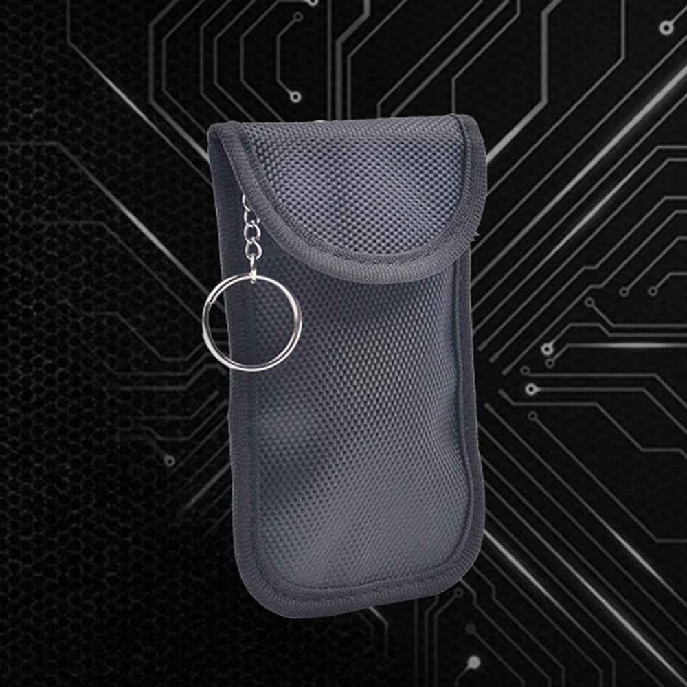 Keyless Go bilnøgletaske med bælteholder og RFID-beskyttelse, kulfiber