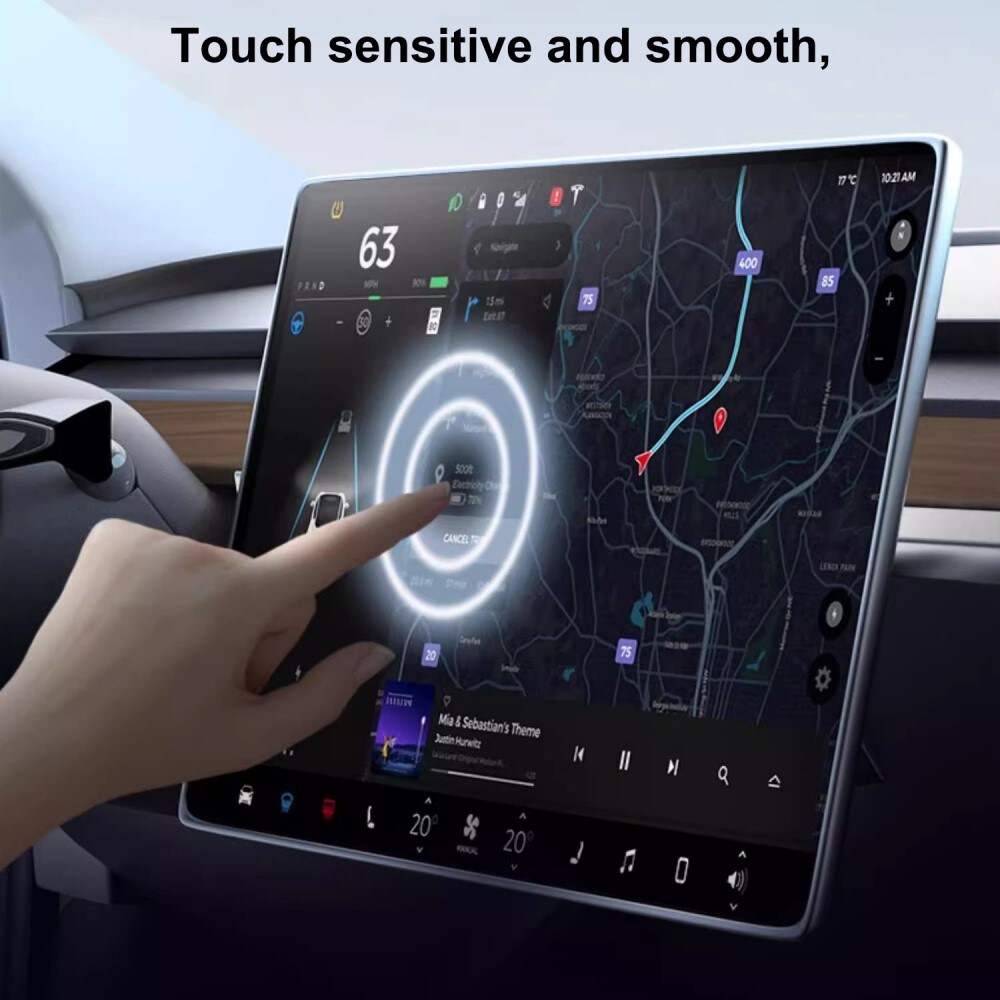 Tesla Model Y/3 Mat skærmbeskytter i hærdet glas