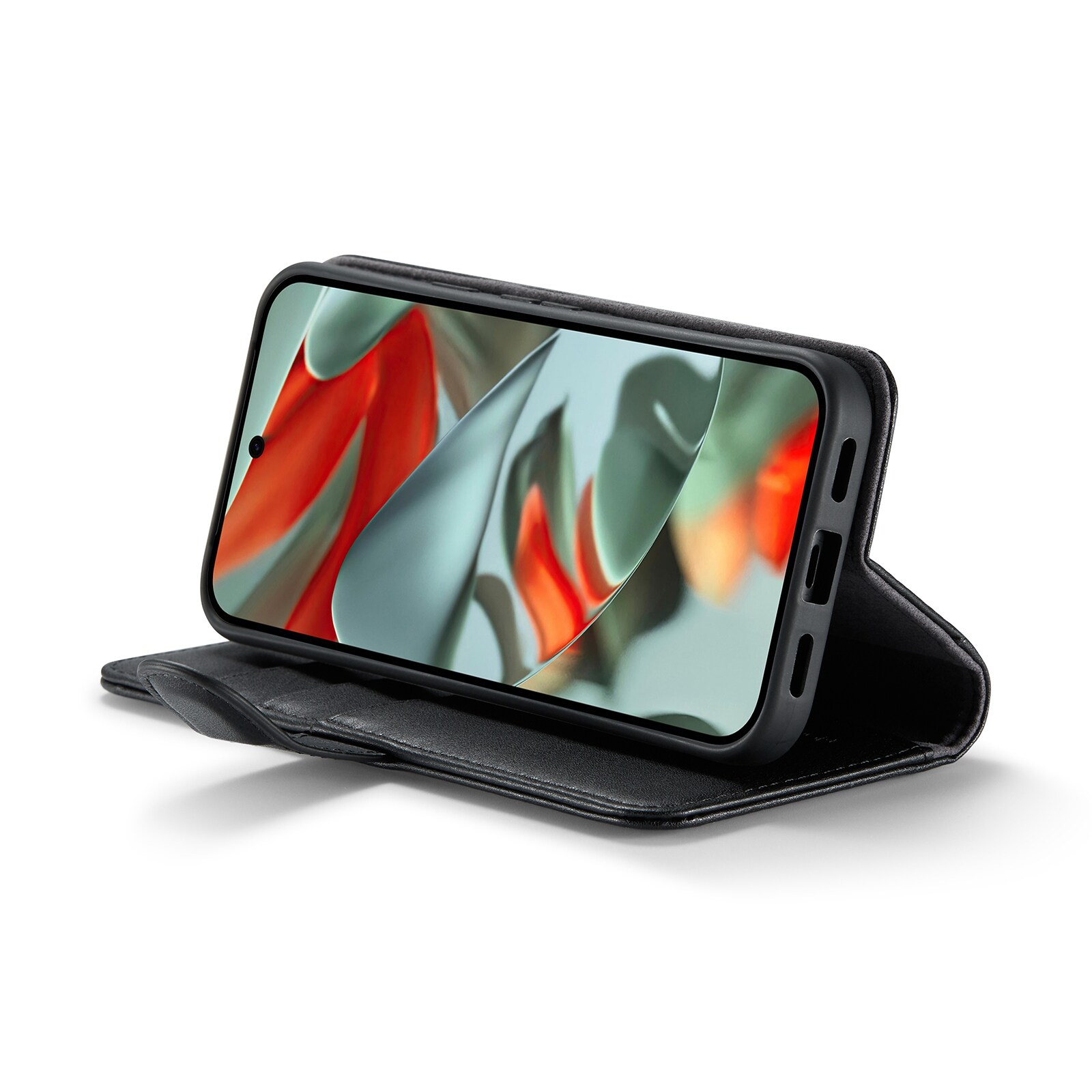 Google Pixel 10 Pro Pungetui i ægte læder, Sort