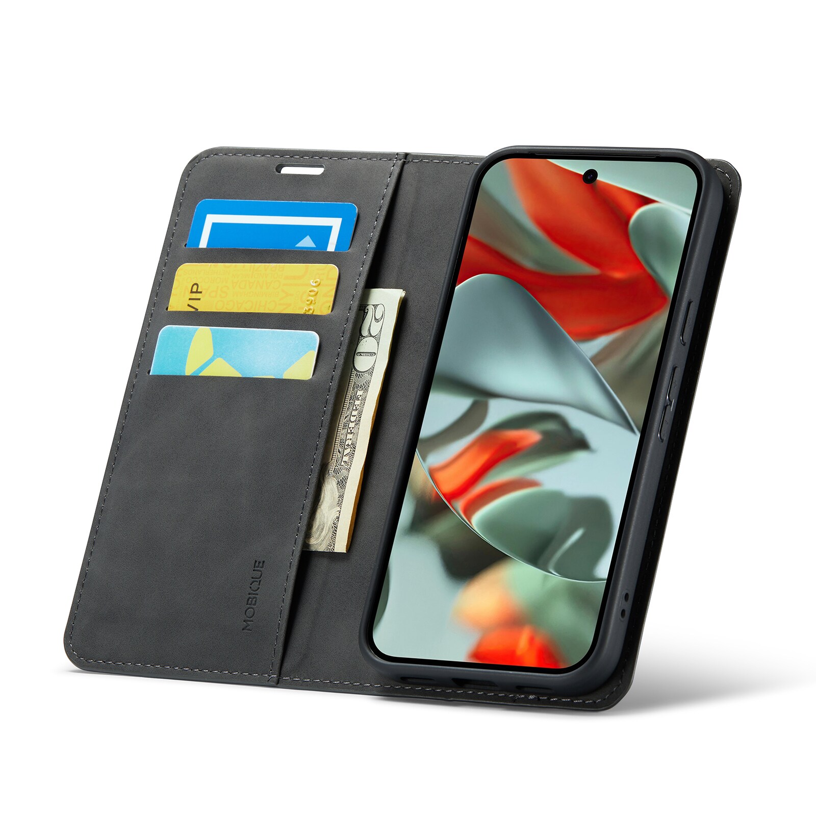 Google Pixel 10 Slankt etui med kortholder, Sort
