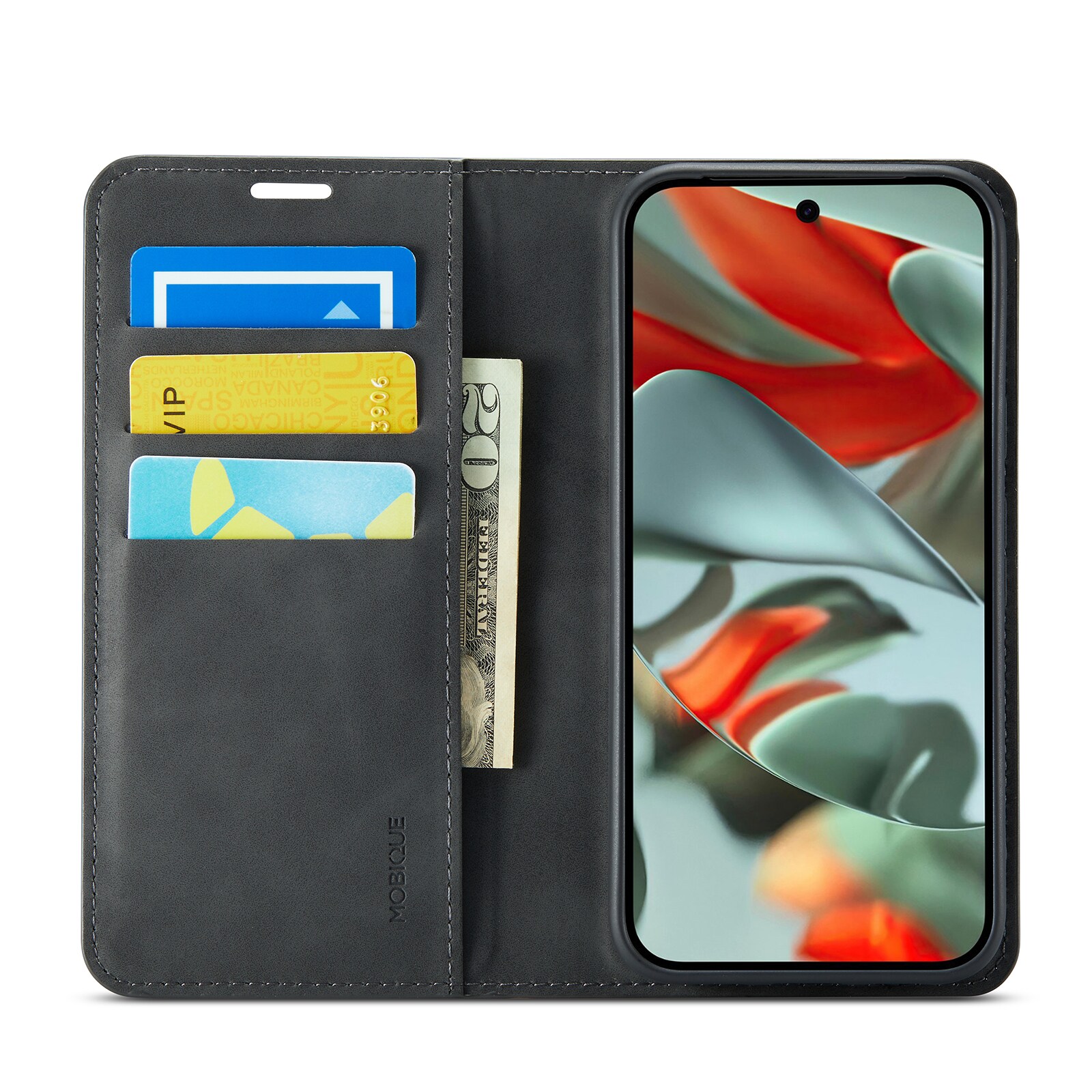 Google Pixel 10 Slankt etui med kortholder, Sort