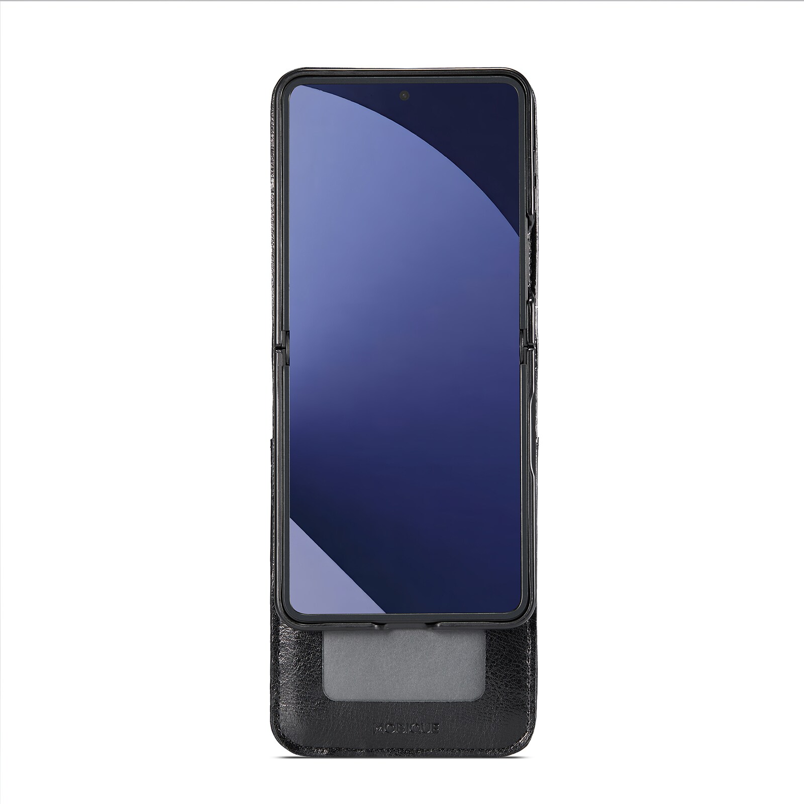 Samsung Galaxy Z Flip 7 Pungetui i ægte læder, Sort