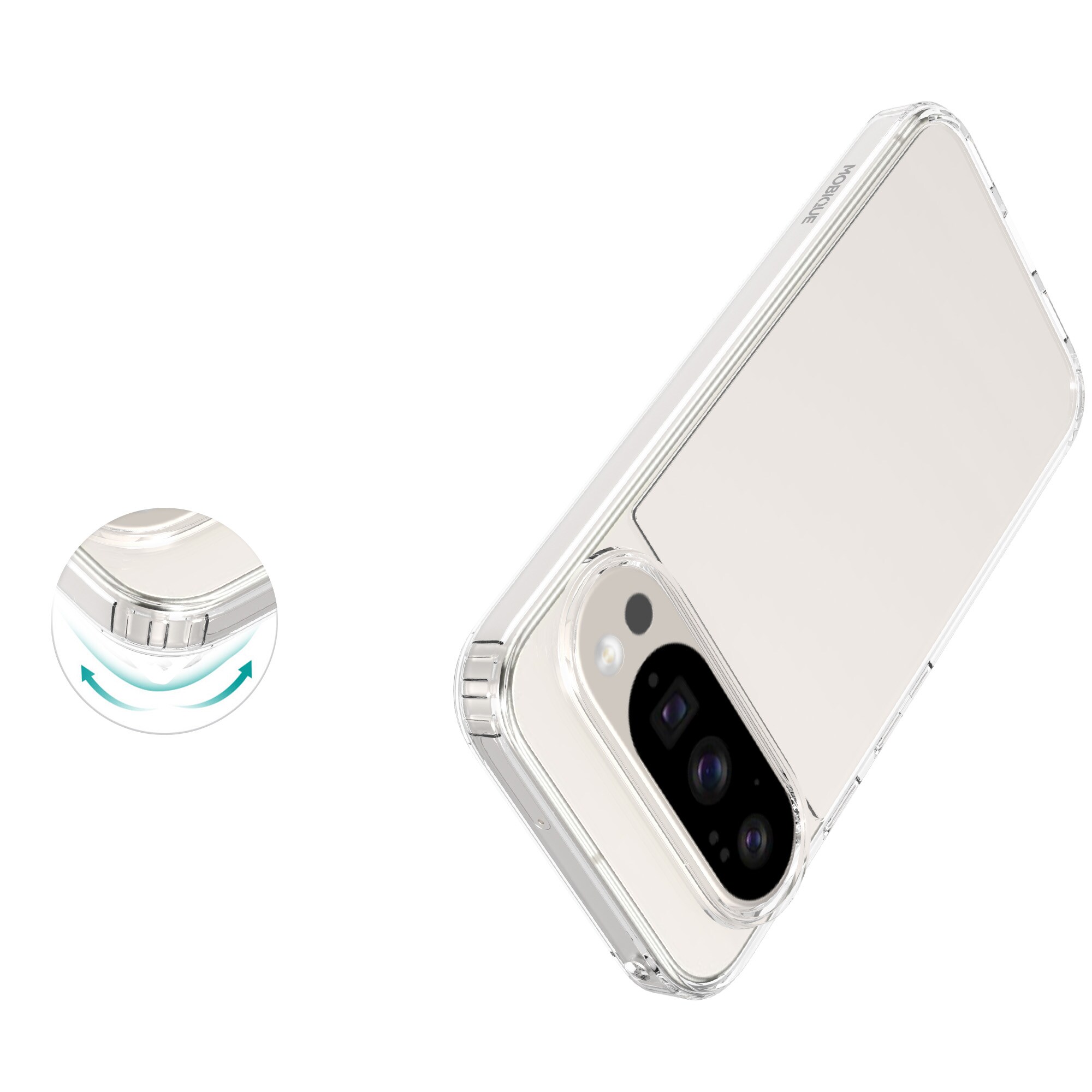 Google Pixel 10 Crystal Hybrid-cover, Gennemsigtig