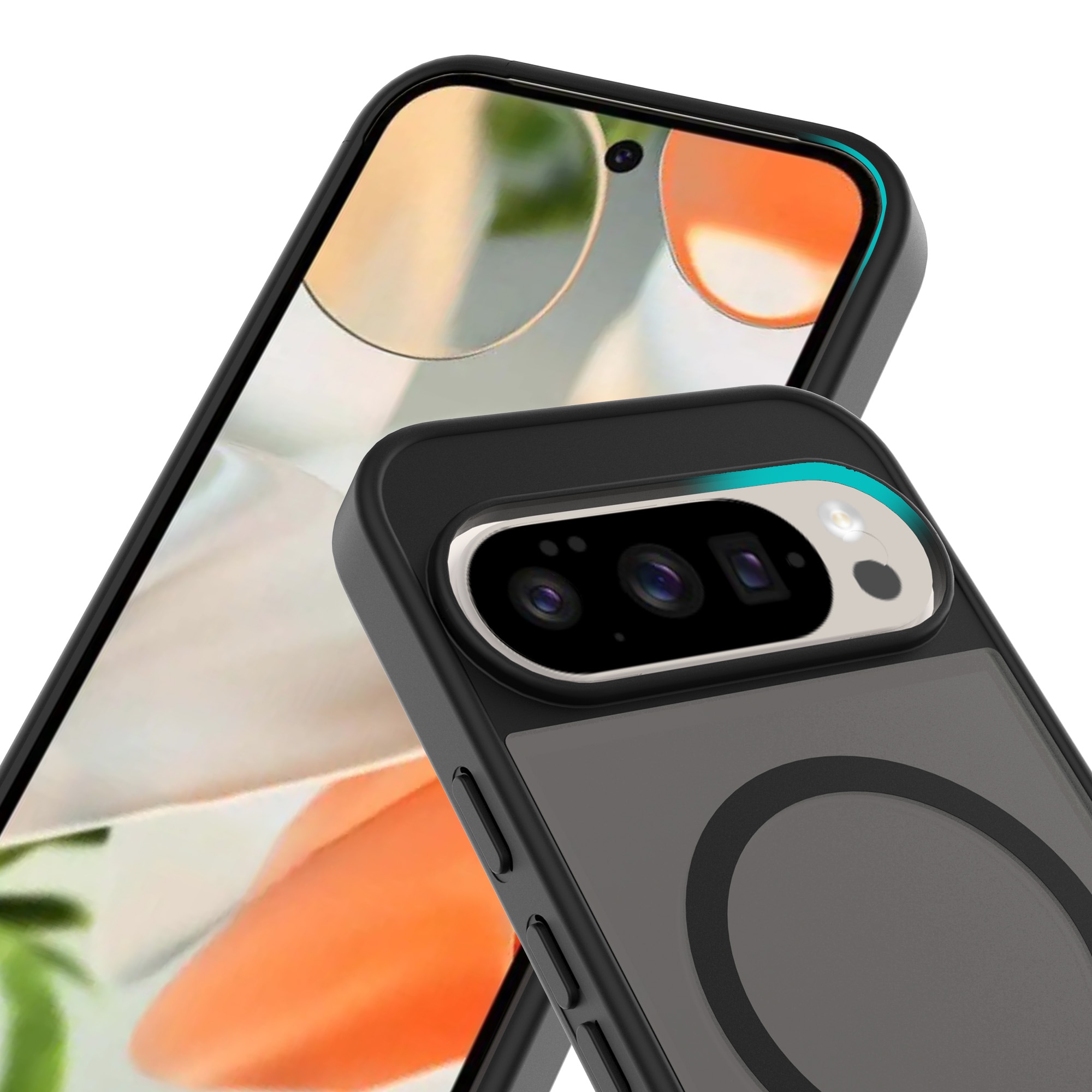 Google Pixel 10 Hybrid-cover magnetisk, Frosted Black