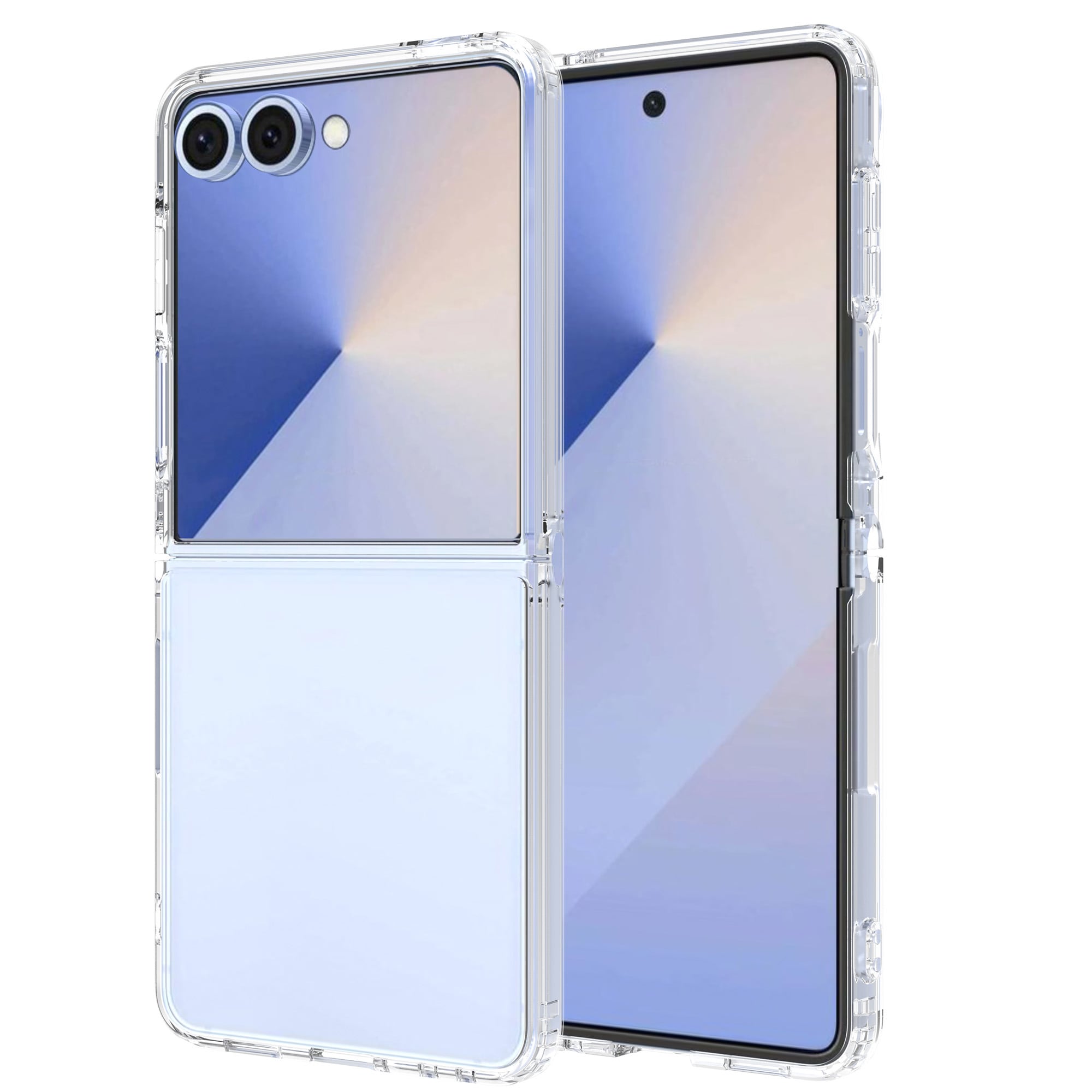 Samsung Galaxy Z Flip 7 Crystal Hybrid-cover, Gennemsigtig