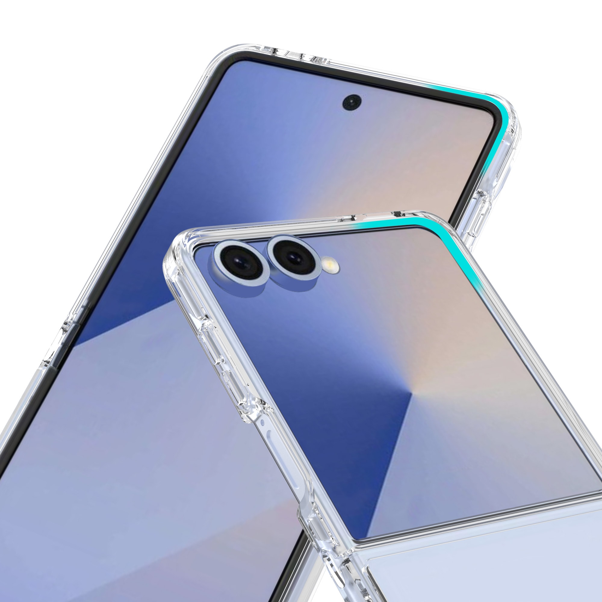 Samsung Galaxy Z Flip 7 Crystal Hybrid-cover, Gennemsigtig