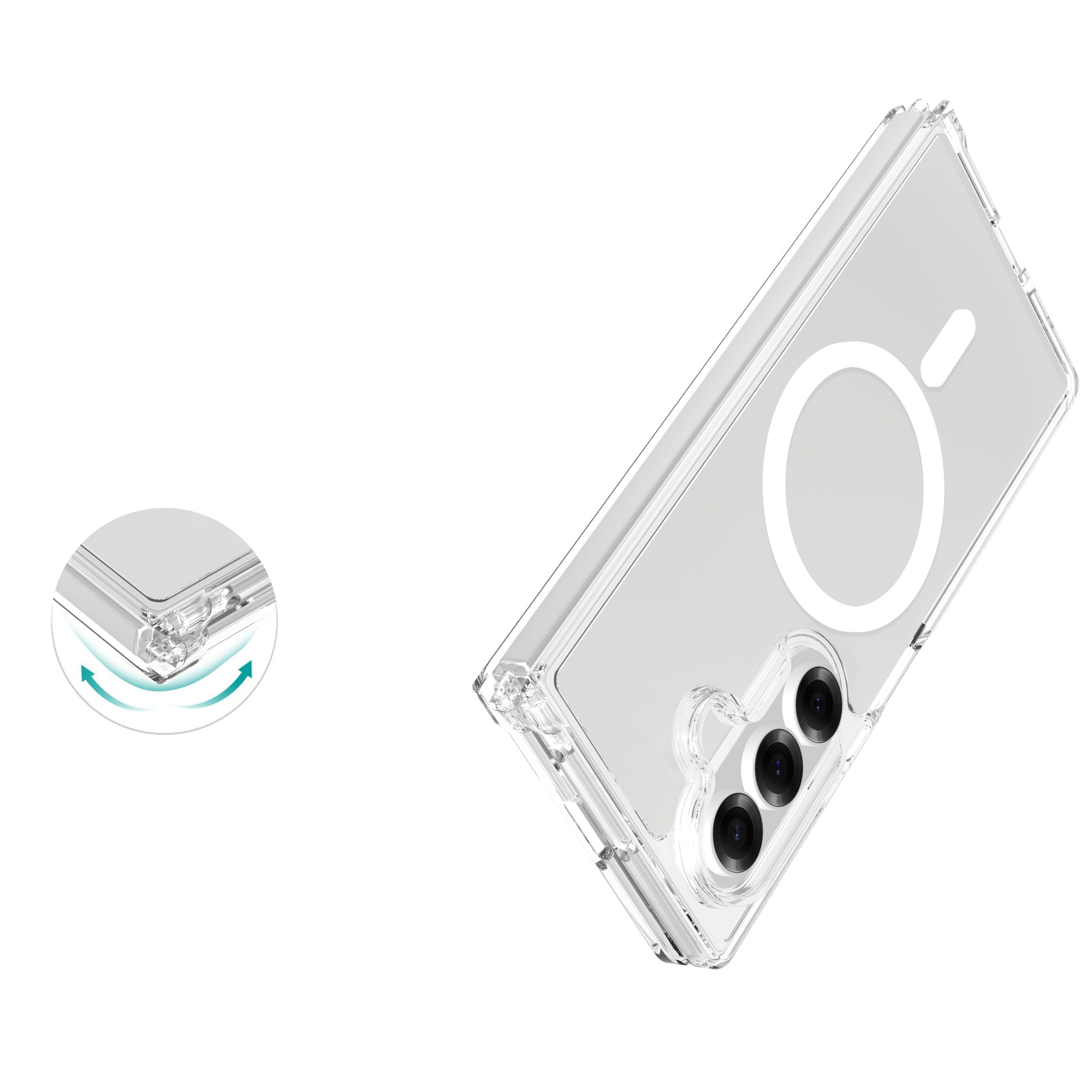 Samsung Galaxy Z Fold 7 MagSafe Hybrid-cover, Gennemsigtig
