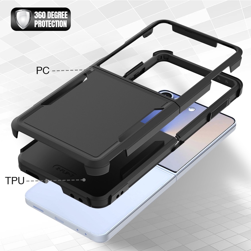 Samsung Galaxy Z Flip 7 Hybridcover Off-road, Sort