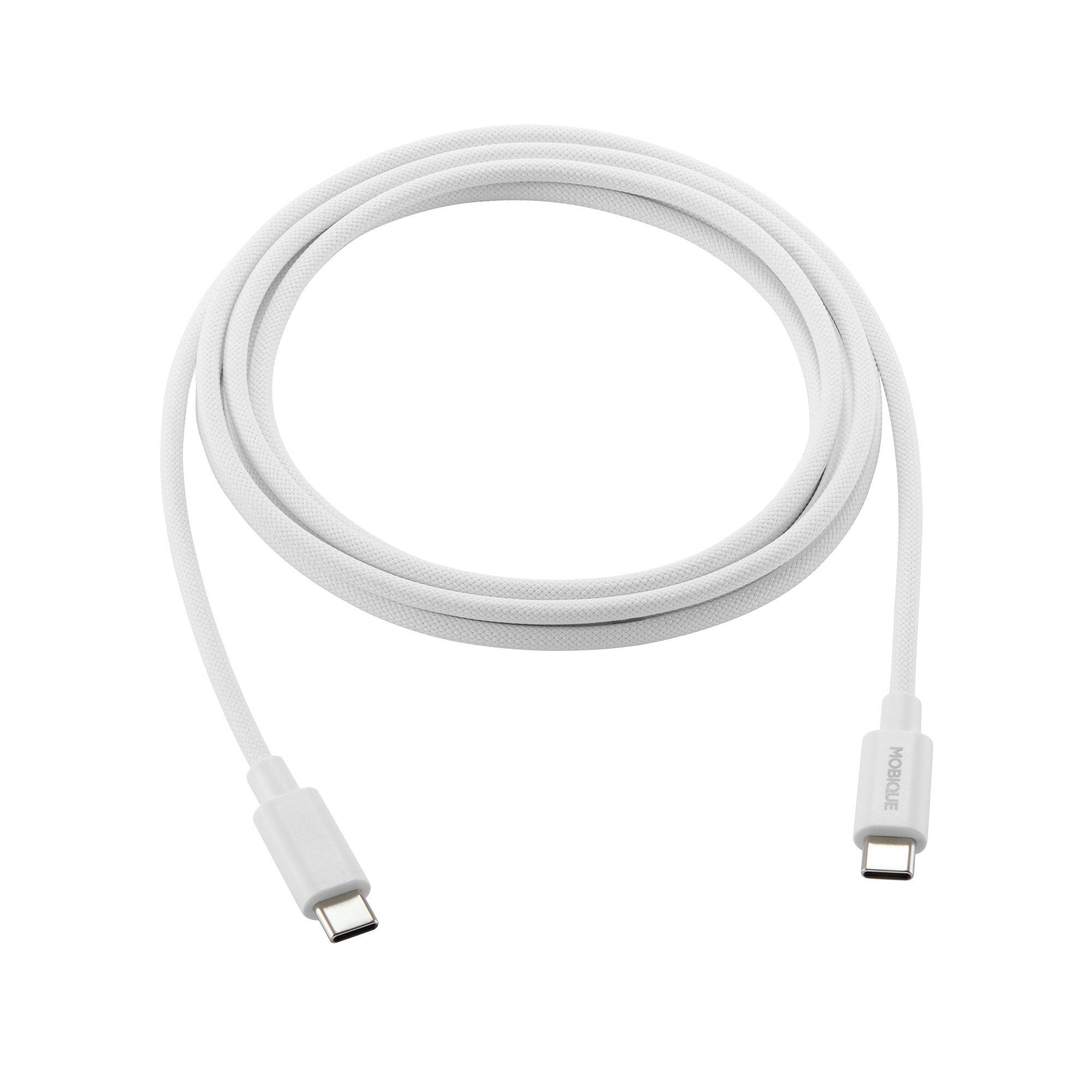 Premium opladningskabel USB-C til USB-C 2m, Hvid