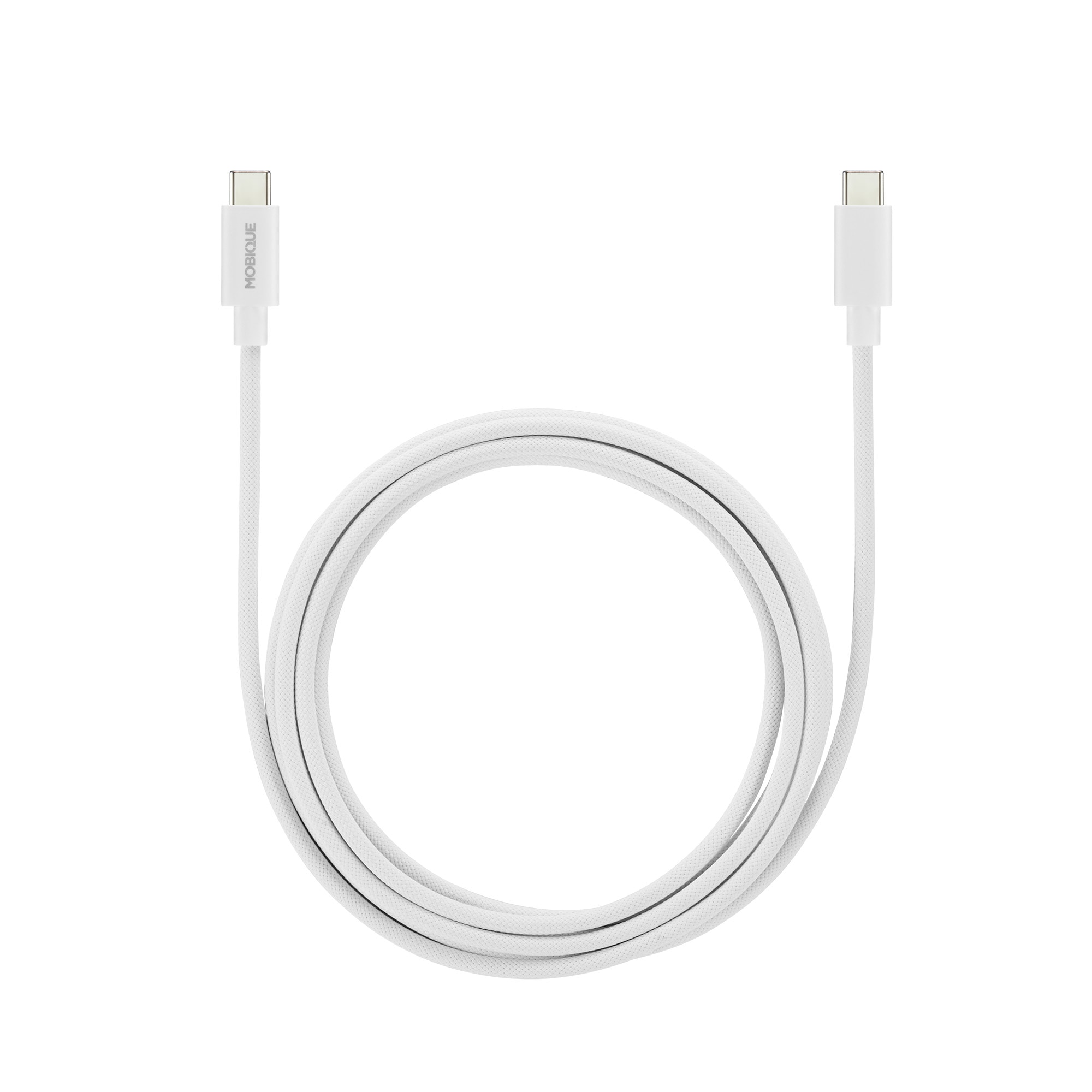 Premium opladningskabel USB-C til USB-C 2m, Hvid