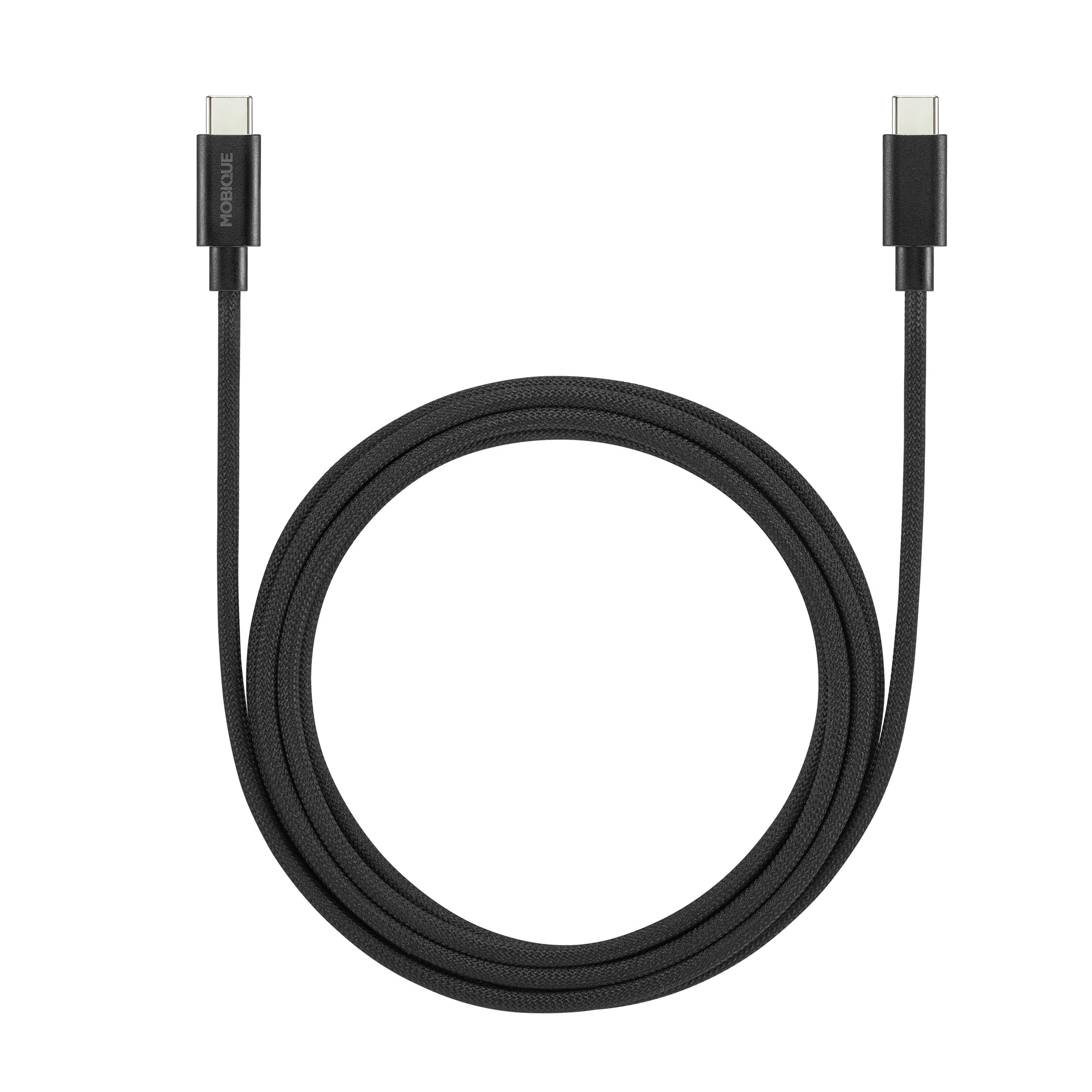 Premium opladningskabel USB-C til USB-C 2m, Sort
