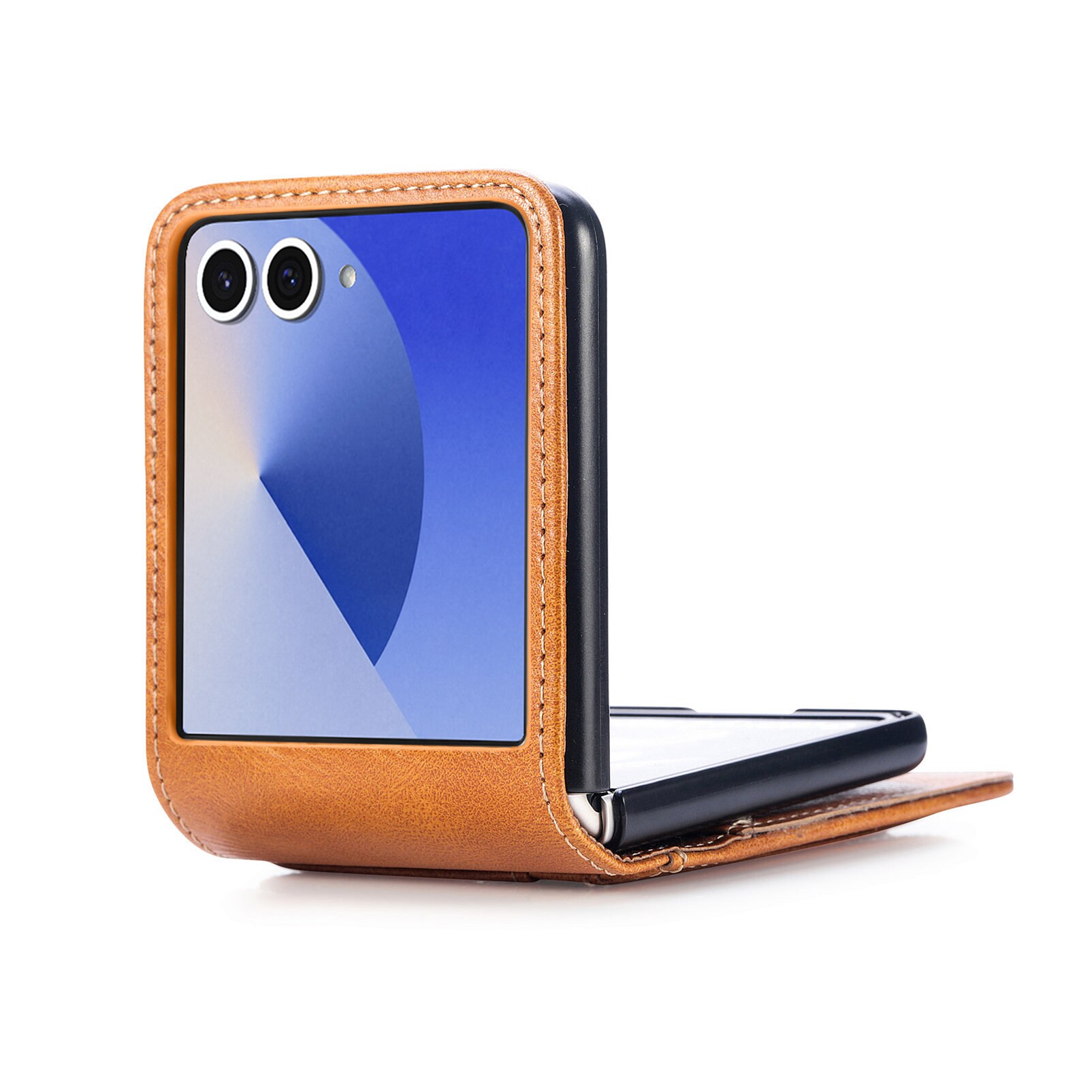 Samsung Galaxy Z Flip 7 Enkelt mobiletui, Cognac