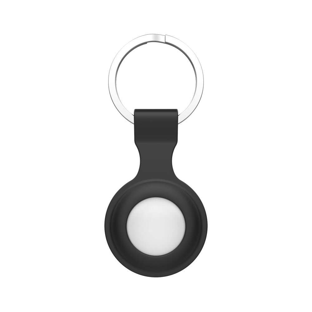Apple AirTag Nøglering med silikonecover, Sort