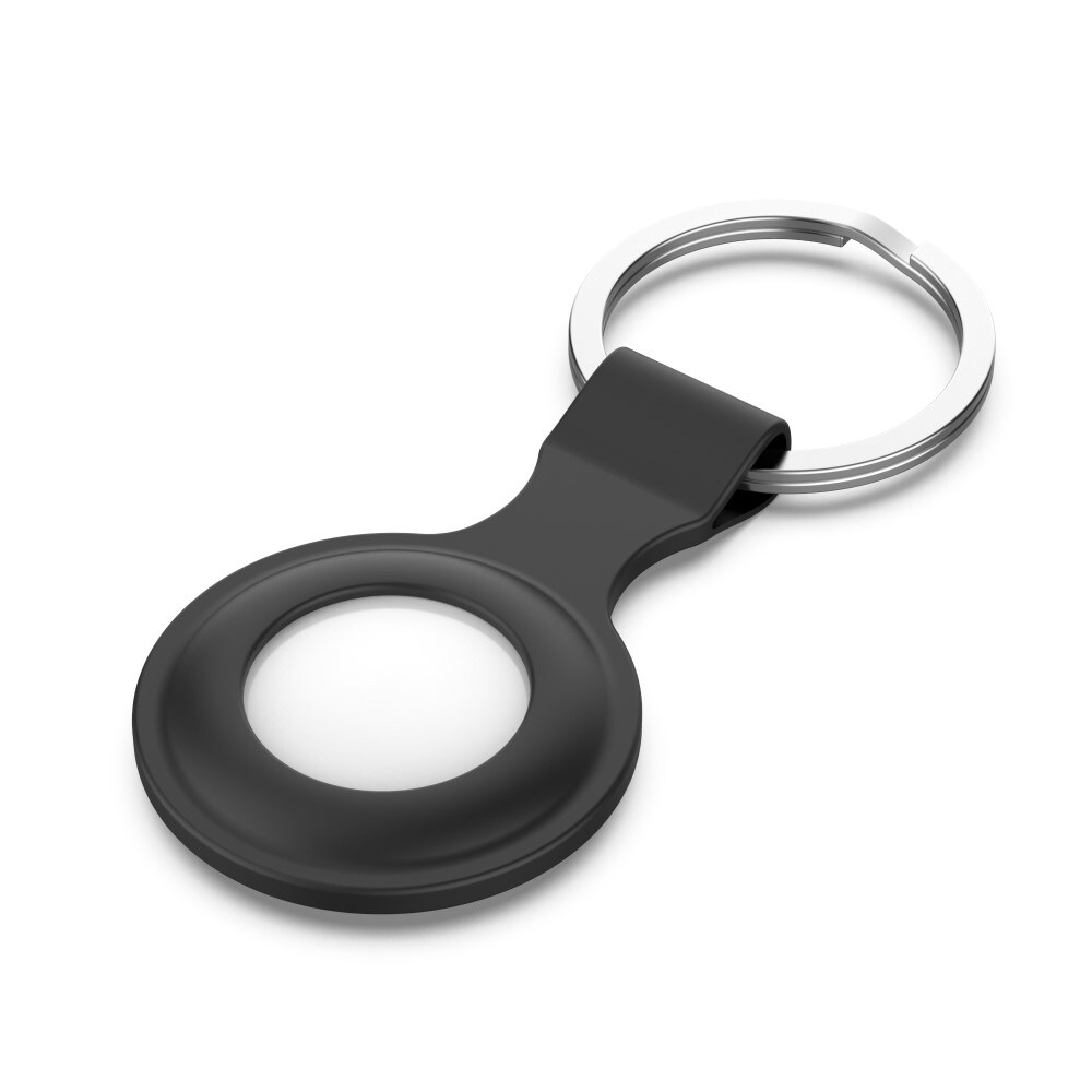 Apple AirTag Nøglering med silikonecover, Sort
