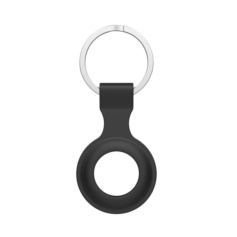 Apple AirTag Nøglering med silikonecover, Sort