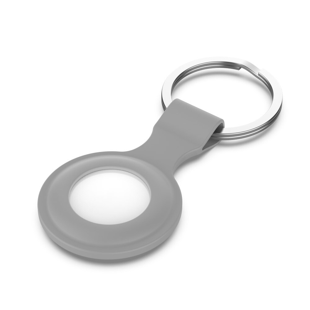 Apple AirTag Nøglering med silikonecover, Grå