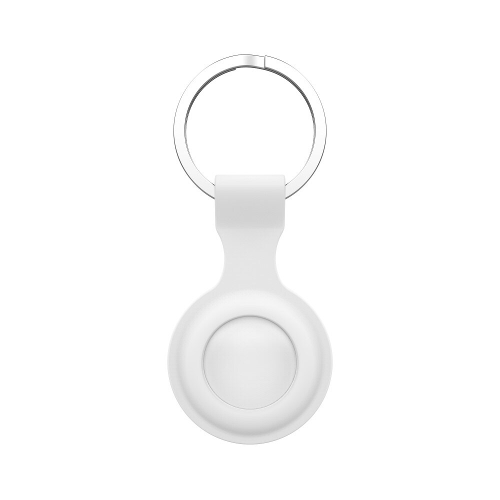 Apple AirTag Nøglering med silikonecover, Hvid
