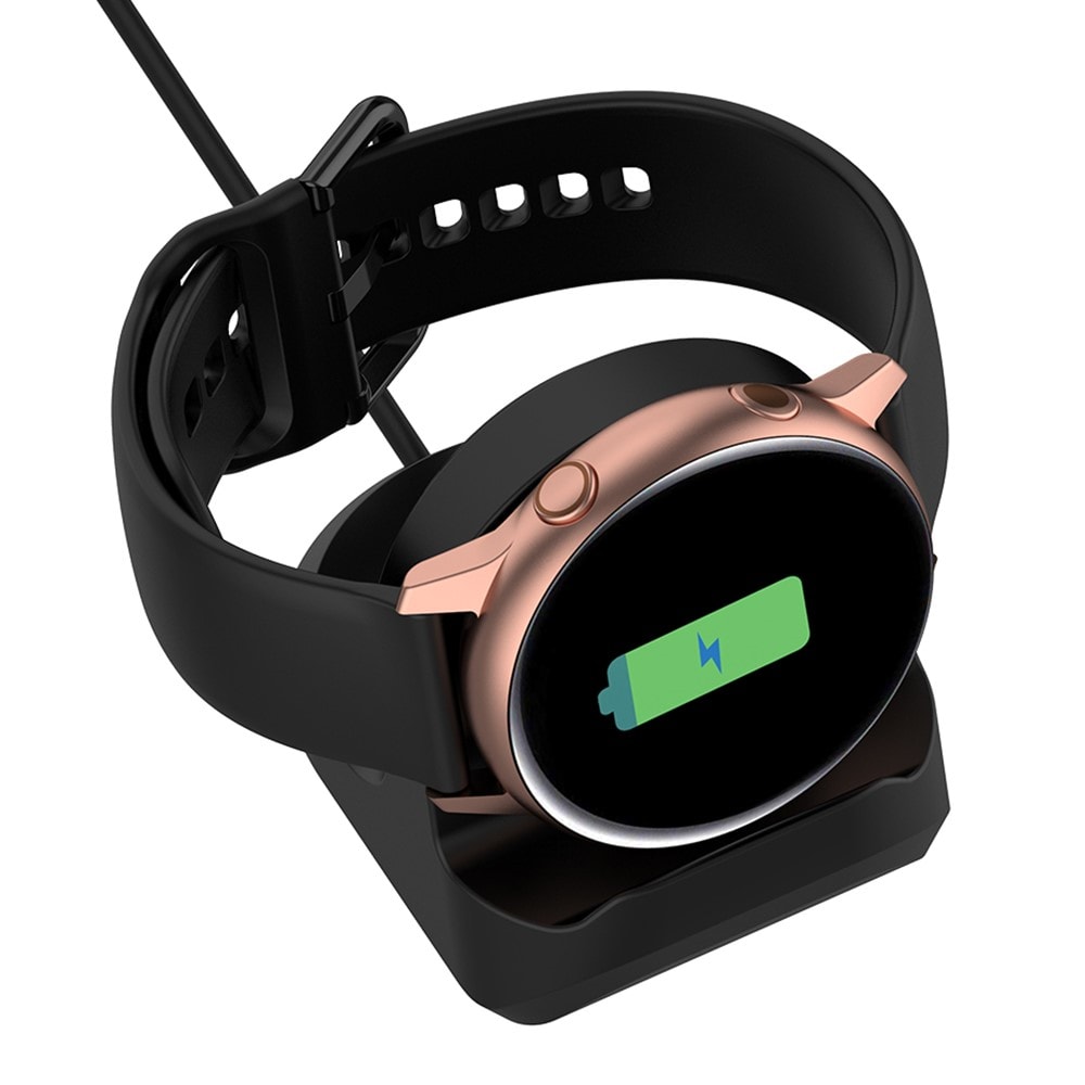 Samsung Galaxy Watch Opladningsstander i silikone, Sort