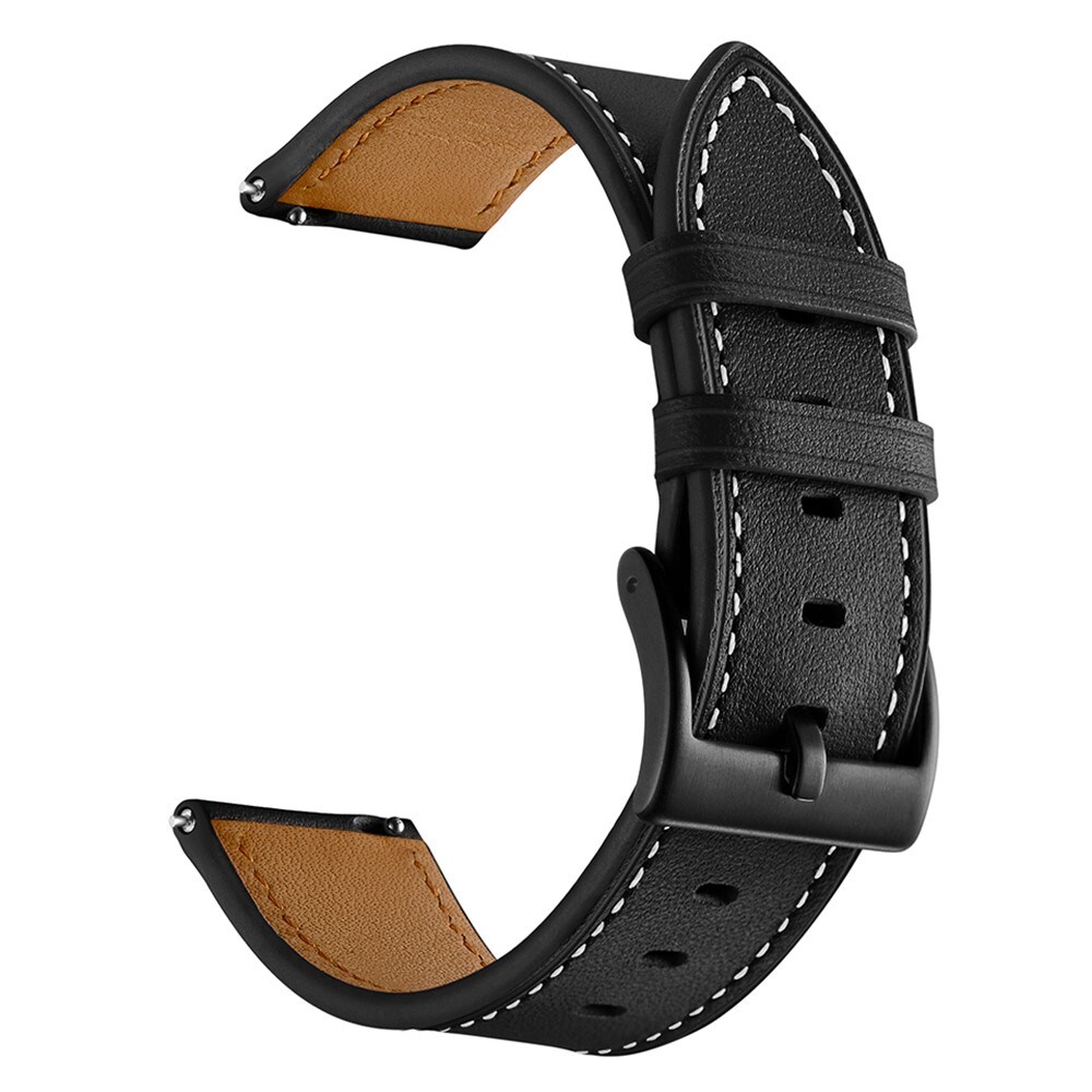 Samsung Galaxy Watch 8 44mm Armbånd i ægte læder, Sort