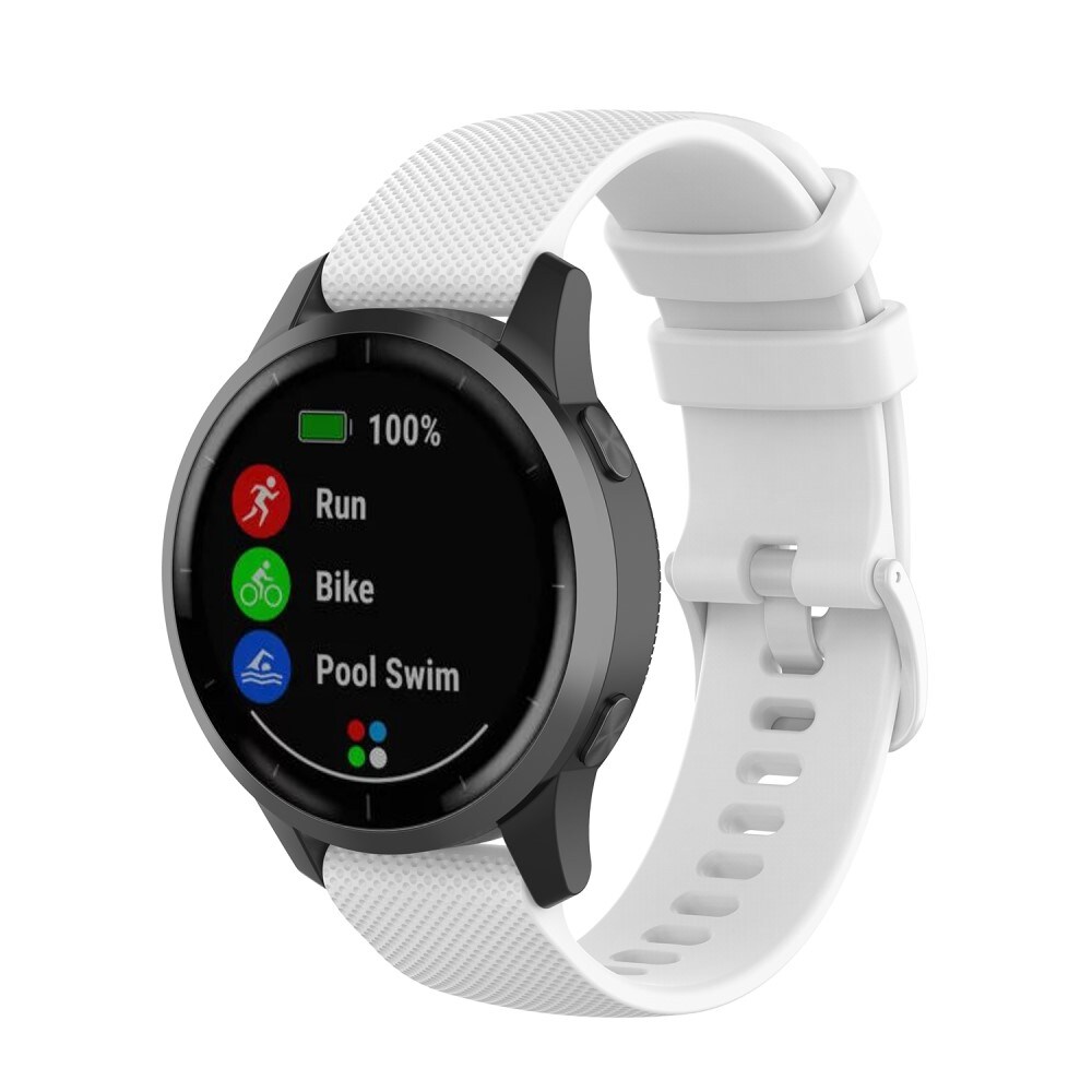 Garmin Vivoactive 4 Armbånd i silikone, Hvid