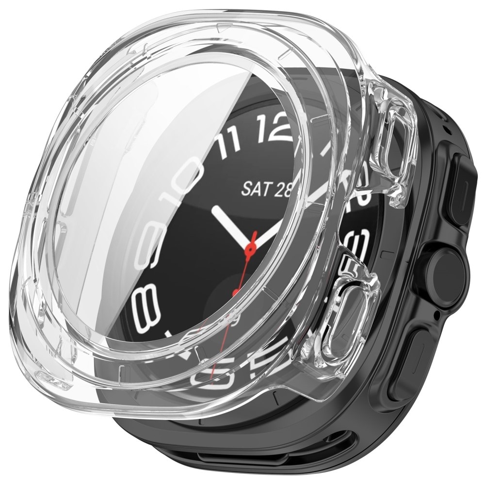 Samsung Galaxy Watch Ultra 47mm Heldækkende cover med indbygget skærmbeskytter, Gennemsigtig