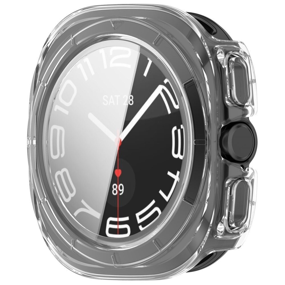 Samsung Galaxy Watch Ultra 47mm Heldækkende cover med indbygget skærmbeskytter, Gennemsigtig
