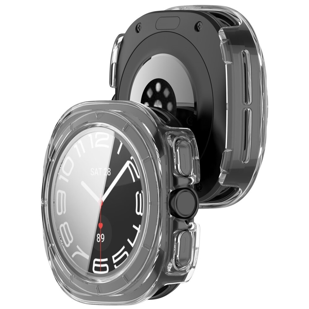 Samsung Galaxy Watch Ultra 47mm Heldækkende cover med indbygget skærmbeskytter, Gennemsigtig