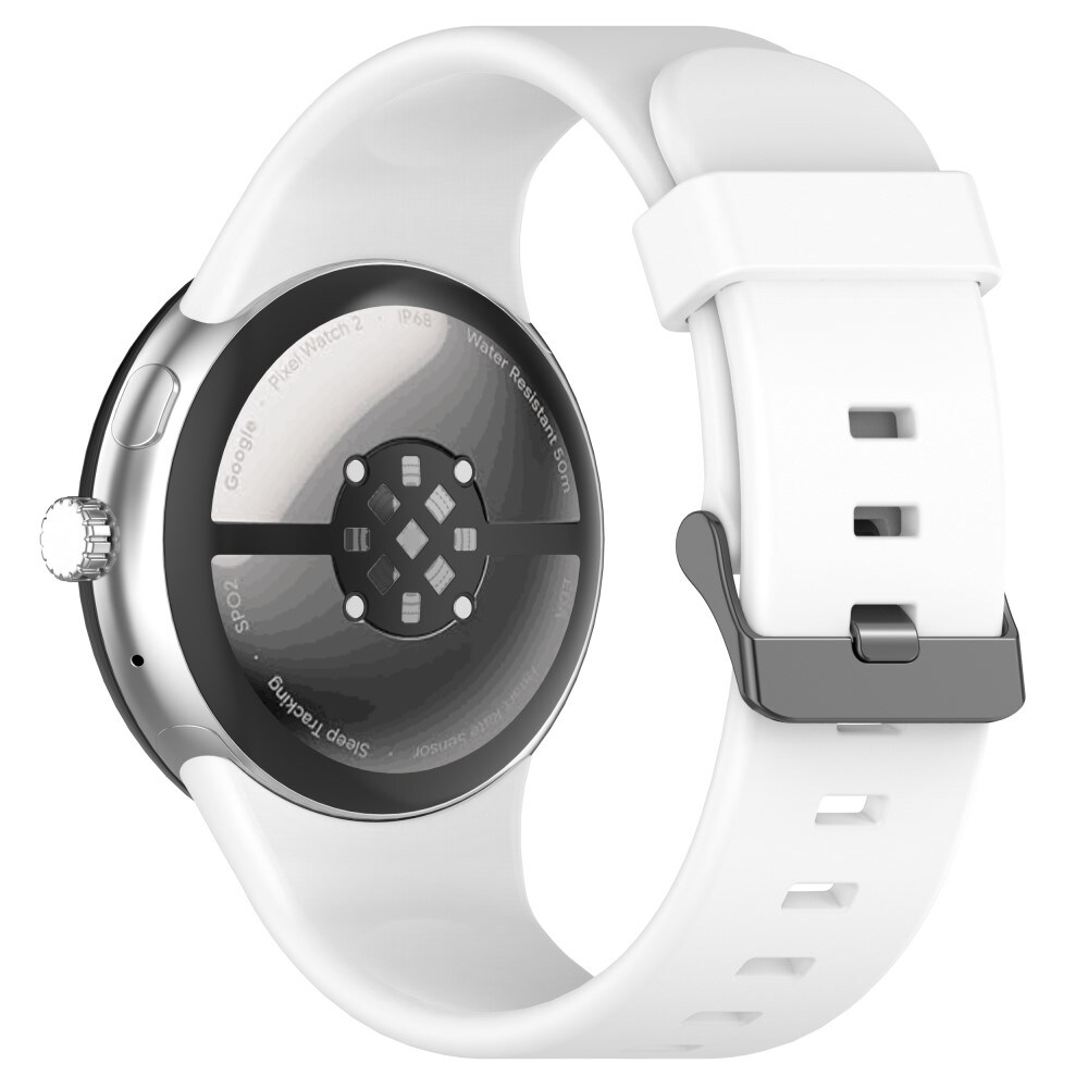Google Pixel Watch 4 45mm Armbånd i silikone, Hvid