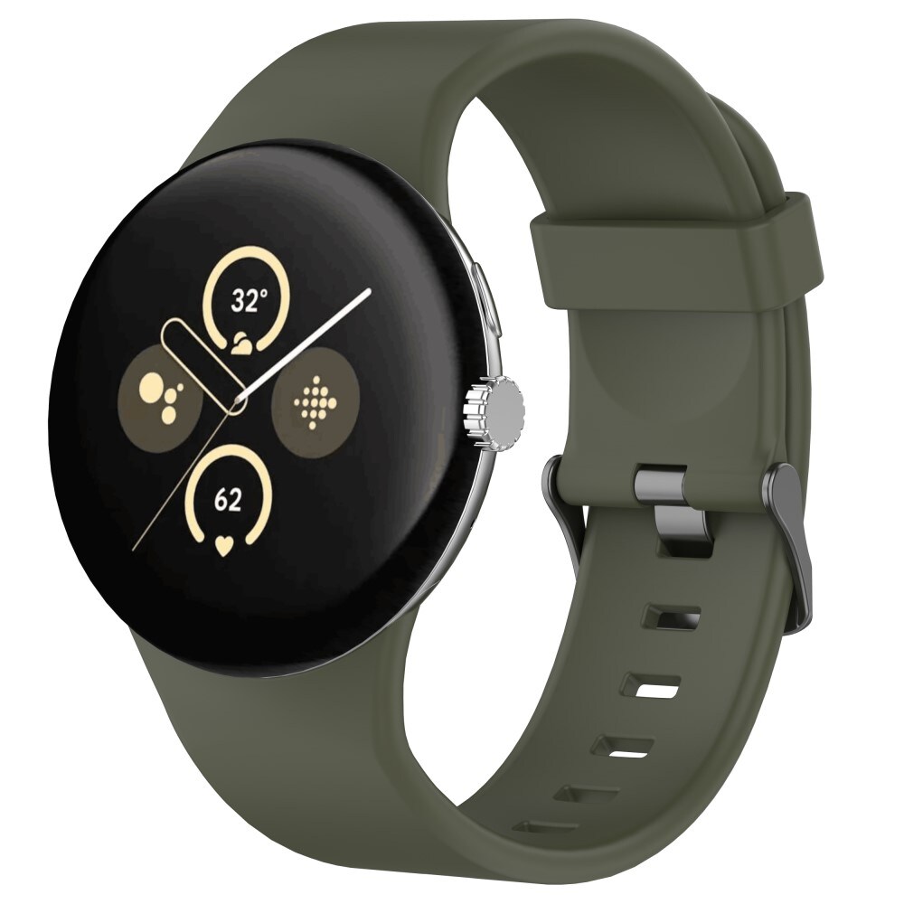 Google Pixel Watch 3 45mm Armbånd i silikone, Grøn