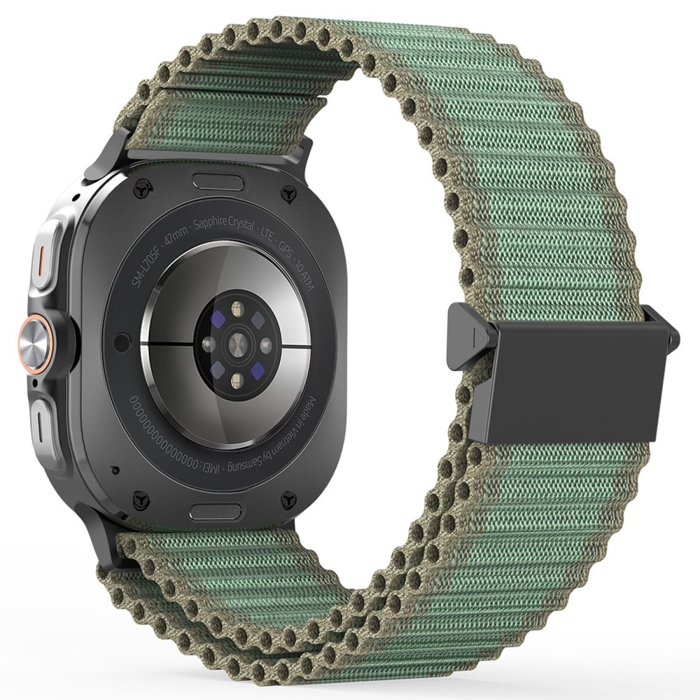 Samsung Galaxy Watch Ultra 47mm Active nylonarmbånd, Grøn