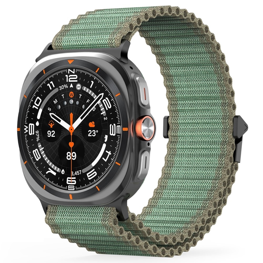 Samsung Galaxy Watch Ultra 47mm Active nylonarmbånd, Grøn