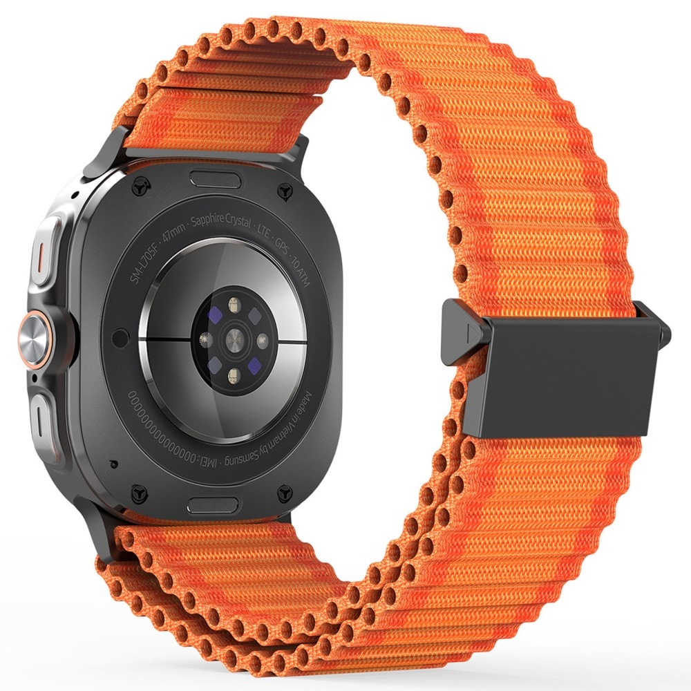 Samsung Galaxy Watch Ultra 47mm Active nylonarmbånd, Orange