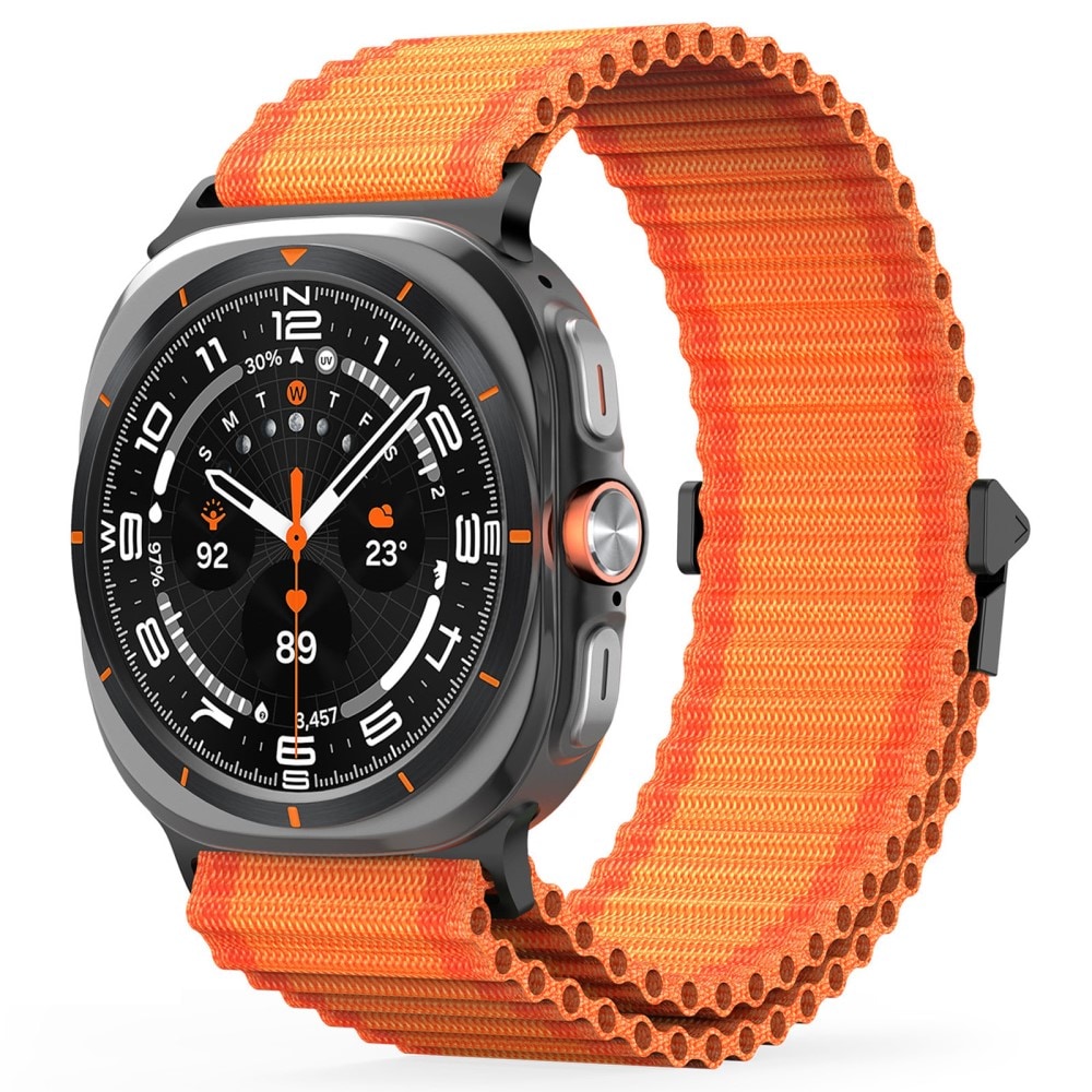 Samsung Galaxy Watch Ultra 47mm Active nylonarmbånd, Orange