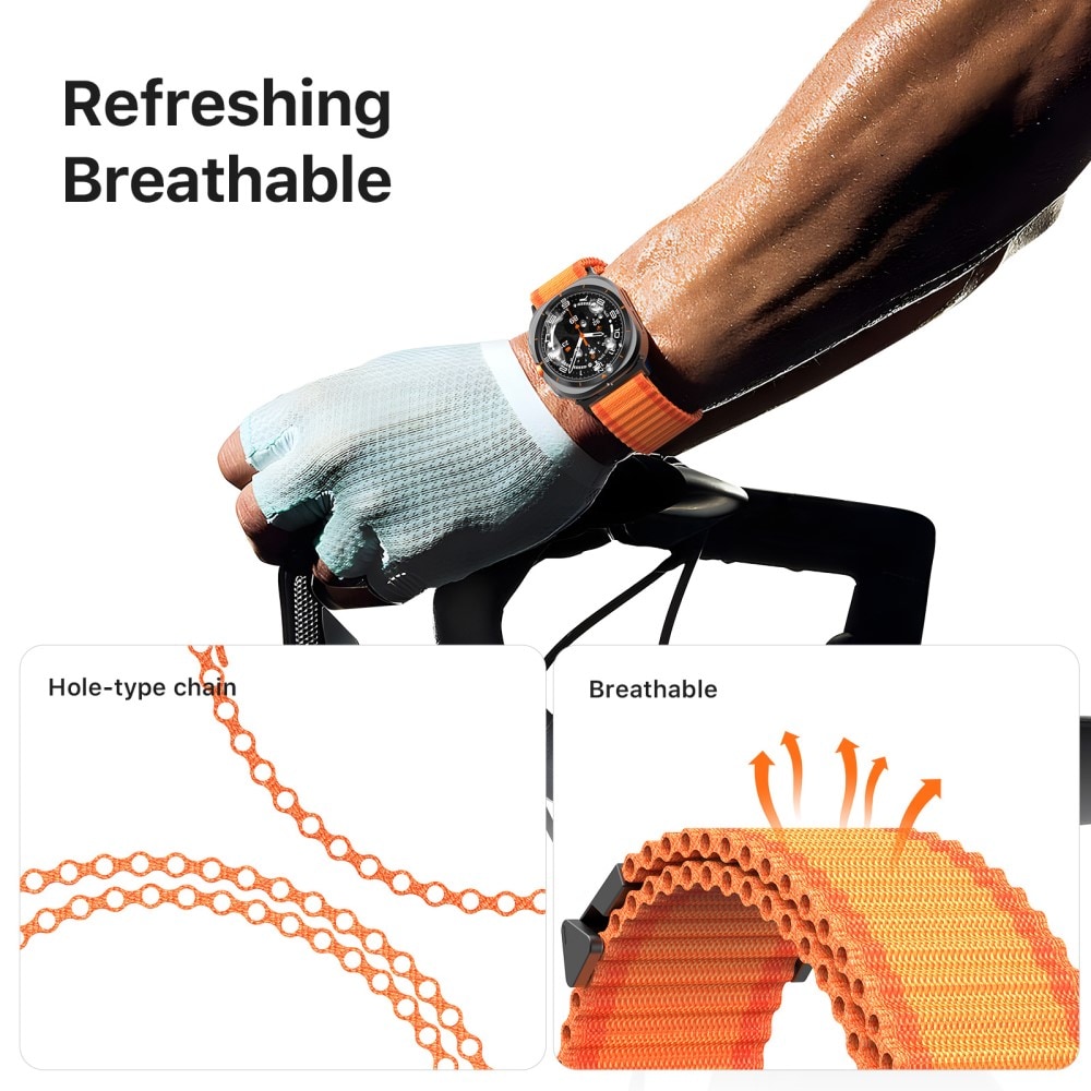 Samsung Galaxy Watch Ultra 47mm Active nylonarmbånd, Orange